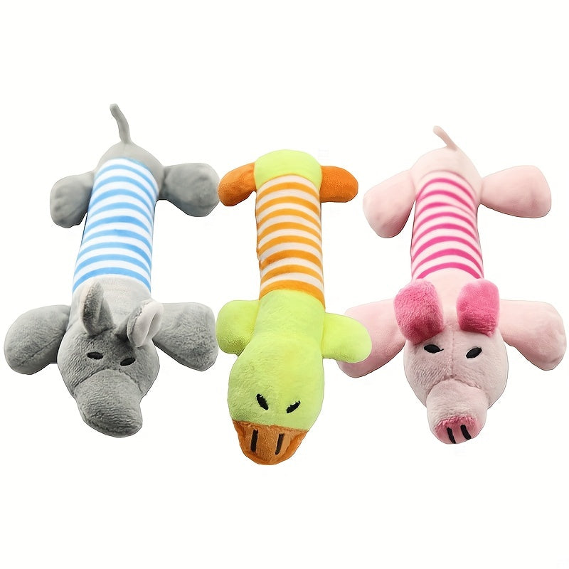 Pig Elephant Design Dog Toys Squeaky Dog Chew Durable Toys Interactive Pet Supplies For Aggressive Chewers