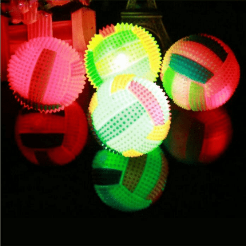 1pc LED Glowing Dog Chew Toy - Durable, Elastic Molar Ball with Checkered Pattern, Battery-Operated for Interactive Play, Safe for Medium Breeds, Dog Toys for Aggressive Chewers