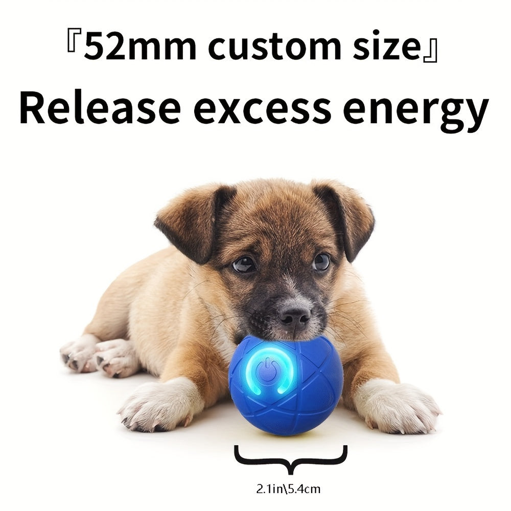 Interactive Dog Bouncing Ball Toy - USB Rechargeable, Durable Thermoplastic Rubber, Suitable for All Breeds