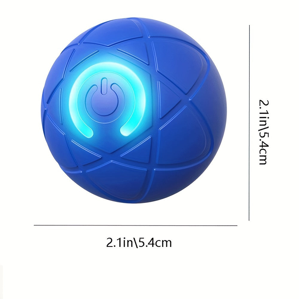 Interactive Dog Bouncing Ball Toy - USB Rechargeable, Durable Thermoplastic Rubber, Suitable for All Breeds