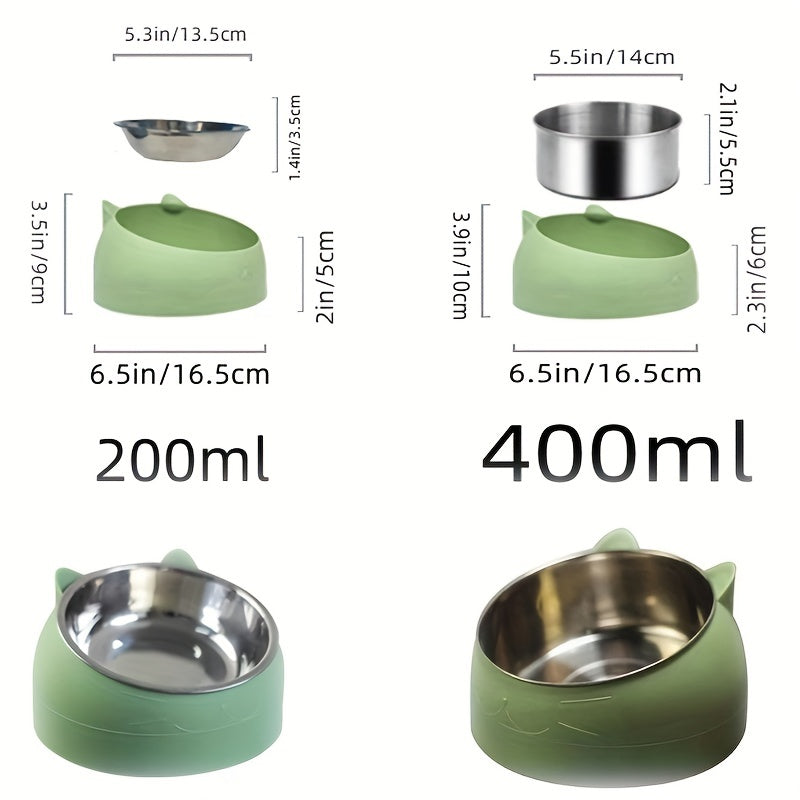 Premium Stainless Steel Cat & Dog Bowls - Non Slip Base for Food & Water - Perfect for Puppy & Cat Feeding!