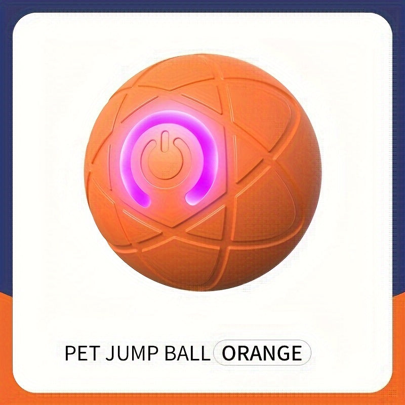 Interactive Dog Bouncing Ball Toy - USB Rechargeable, Durable Thermoplastic Rubber, Suitable for All Breeds