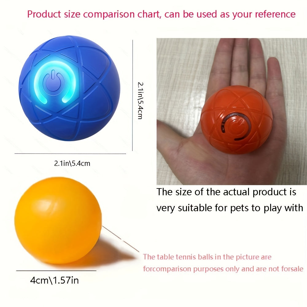 Interactive Dog Bouncing Ball Toy - USB Rechargeable, Durable Thermoplastic Rubber, Suitable for All Breeds