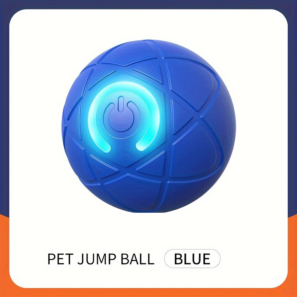 Interactive Dog Bouncing Ball Toy - USB Rechargeable, Durable Thermoplastic Rubber, Suitable for All Breeds