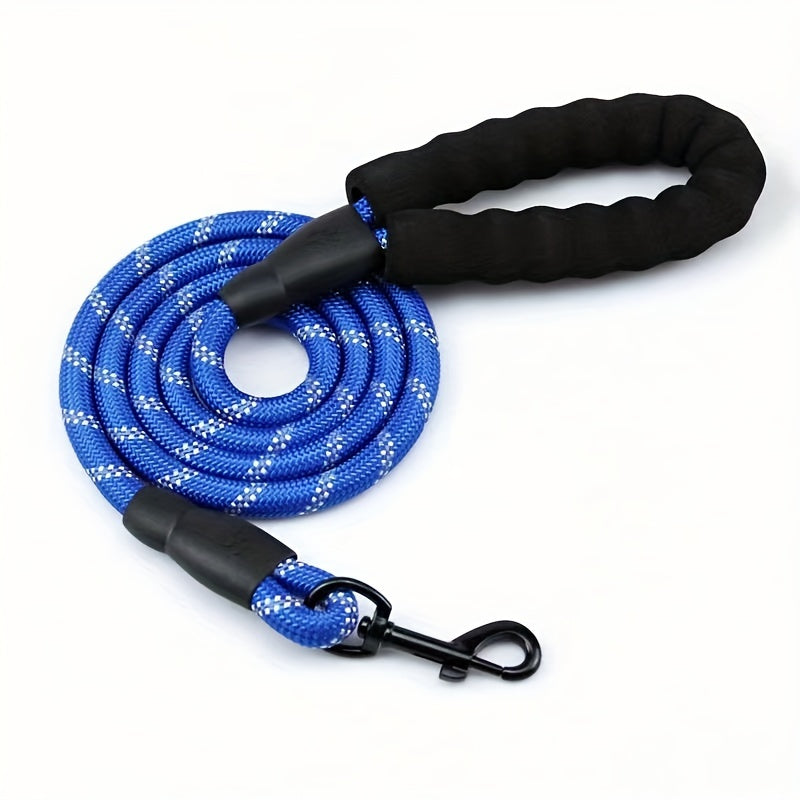 Reflective Dog Leash With Comfortable Padded Handle - Double Heavy Duty Traction Rope For Strong Dogs - Enhance Safety And Control On Walks Christmas Gift