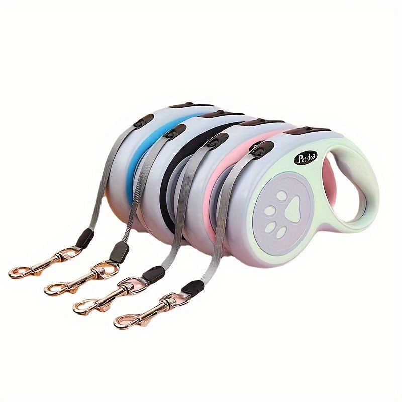 Retractable Dog Leash, Durable Nylon With One-Button Control, Great For Outdoor Walks & Travel With Small And Medium Pets